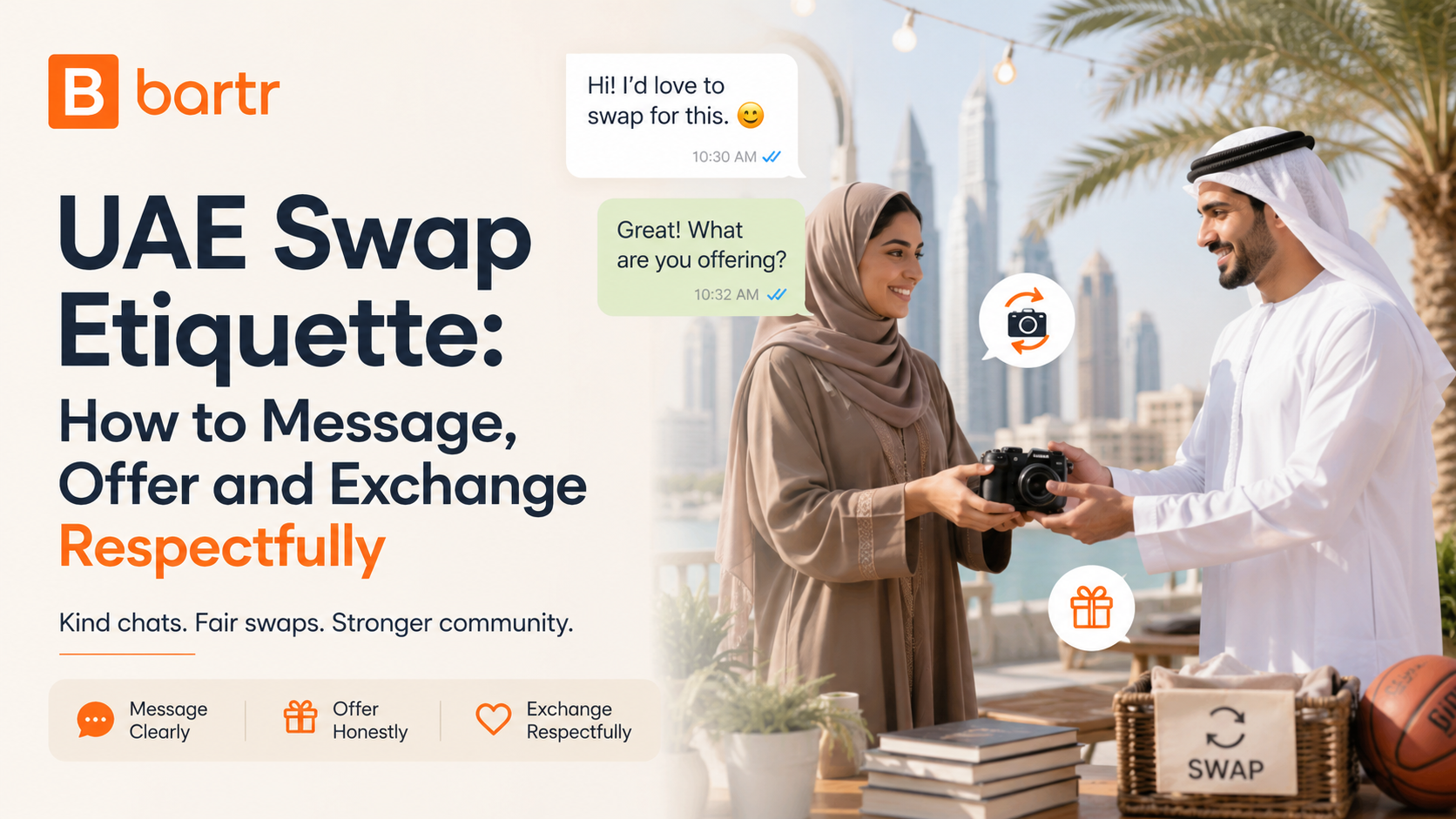 UAE Swap Etiquette: How to Message, Offer and Exchange Respectfully