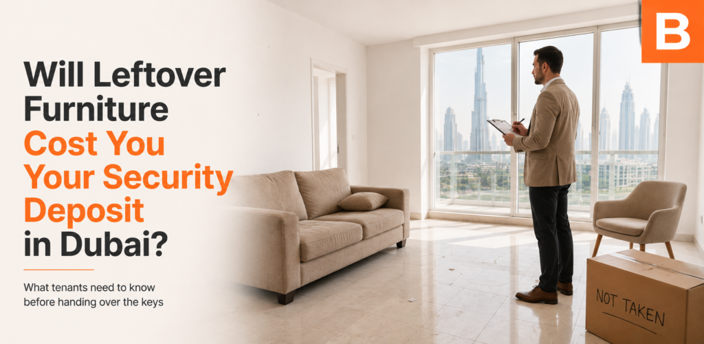 An empty apartment being checked at the end of a tenancy in Dubai.